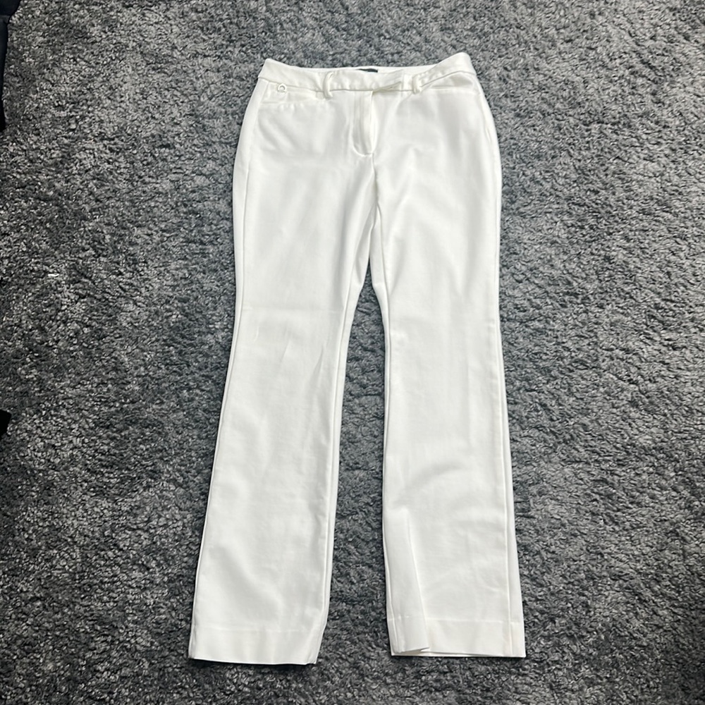 White House Black Market White Slim Boot Fit Trouser Pants